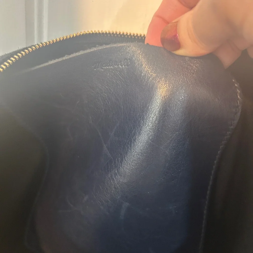 Madewell Navy Suede Hobo Bag